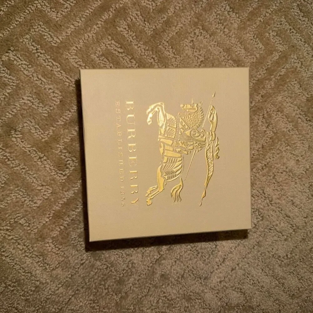 Burberry Men's Gold and Cream Belt